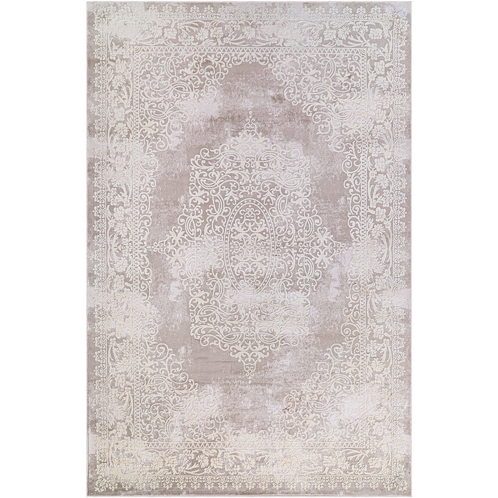 Vintage Orientteppich für Wohnzimmer – Beigefarbener Teppich (240 x 34 – Rugroyal
