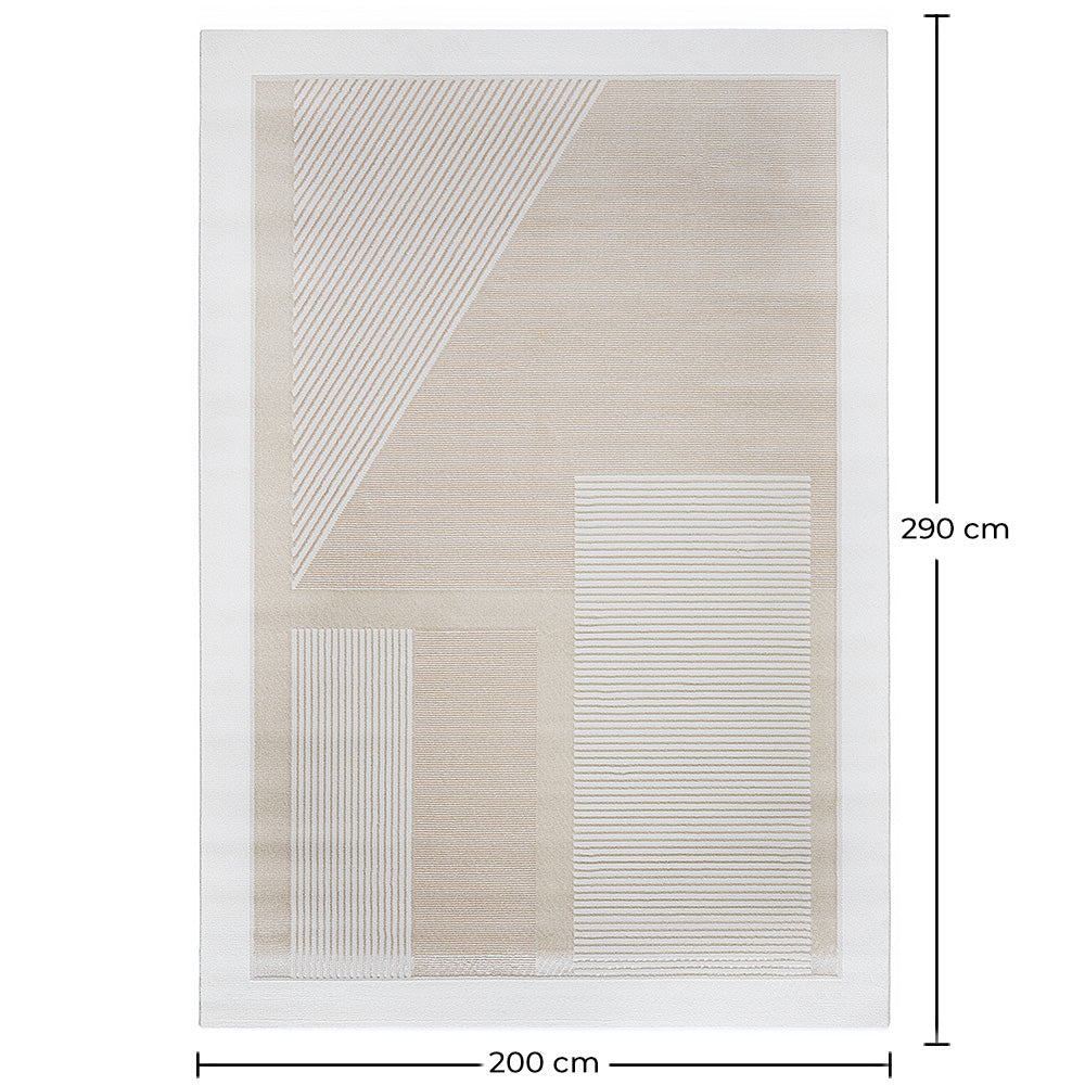 Rug Large Contemporary Modern Design - Beige (290x200 cm) - Terna