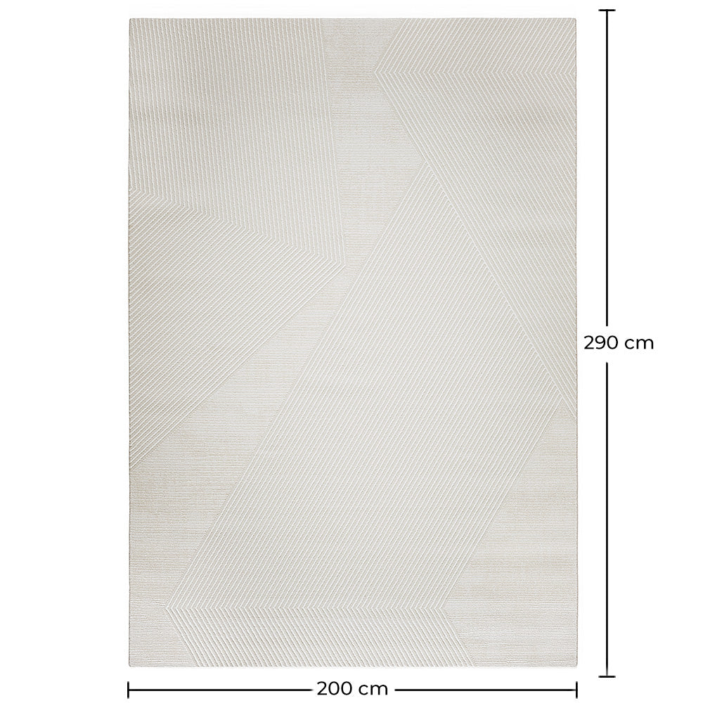 Teppe Stort Moderne Samtidsdesign - Beige (290 x 200 cm) - Rivola – for Stue og Soverom – RugRoyal