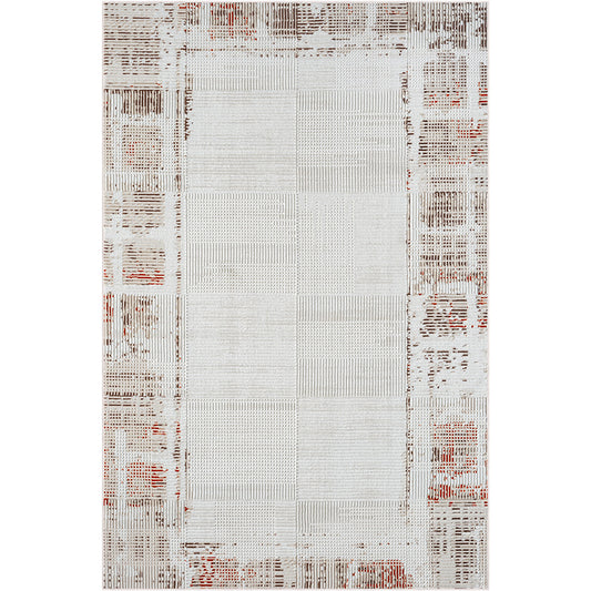 Vintage aldersudseende moderne tæppe til stue – Beige tæppe (290 x 200 cm) – til stue og soveværelse – Nereid – RugRoyal