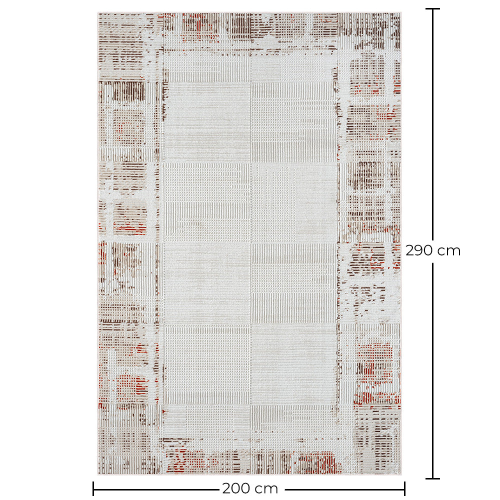 Vintage teppe med aldringseffekt i moderne stil for stue – Beige teppe (290 x 200 cm) – for stue og soverom – Nereid – RugRoyal