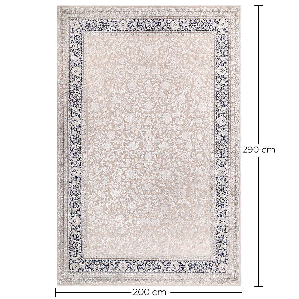 Vintage-klassinen matto olohuoneeseen – beige matto (290 x 200 cm) – olohuoneeseen ja makuuhuoneeseen – Solune – RugRoyal