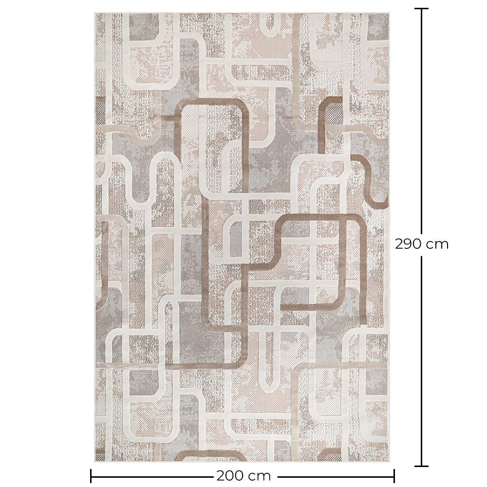 Rug Large Contemporary Modern Design - Beige (290x200 cm) - Ornate