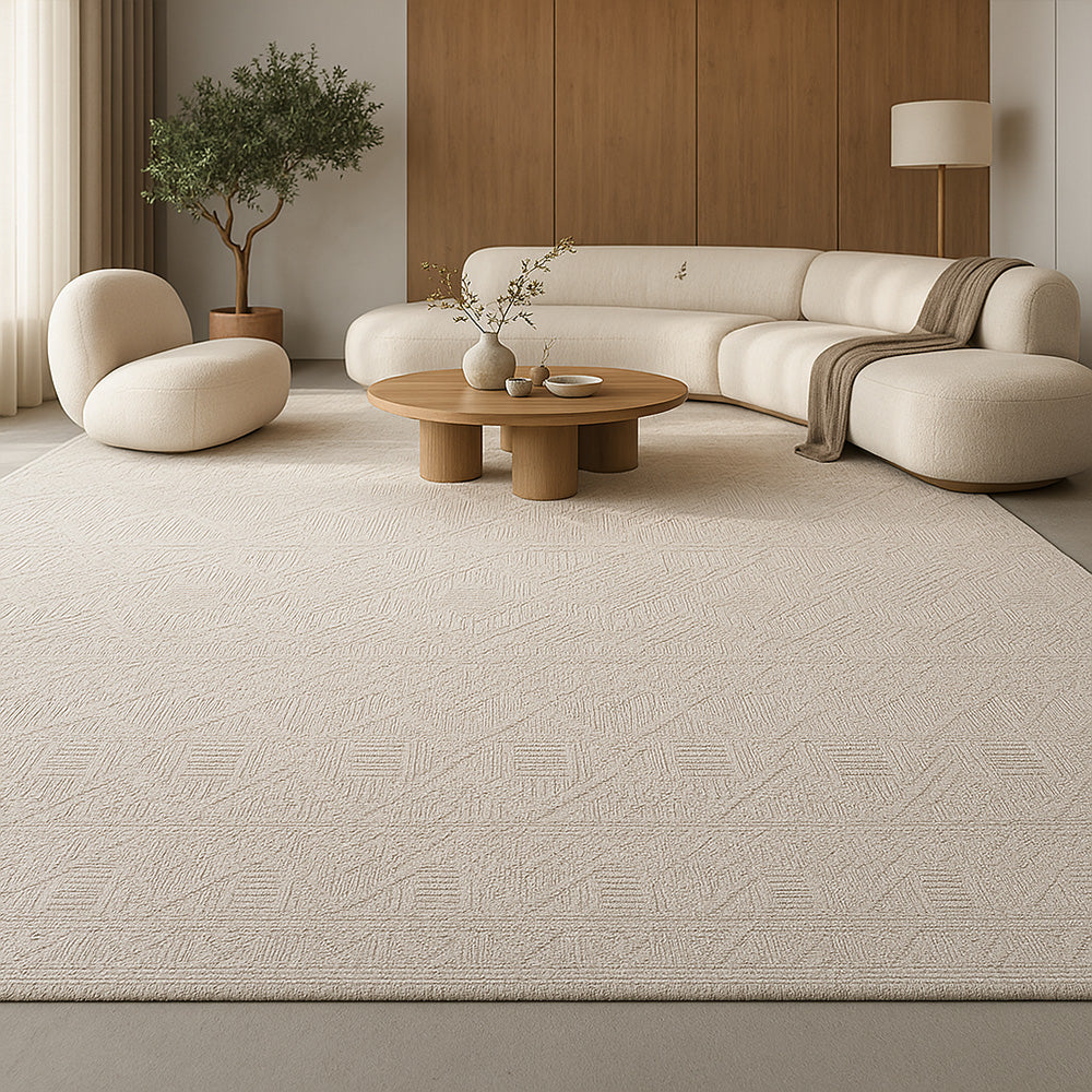 Rug Large Contemporary Modern Design - Beige (240x 340 cm) - Pomona