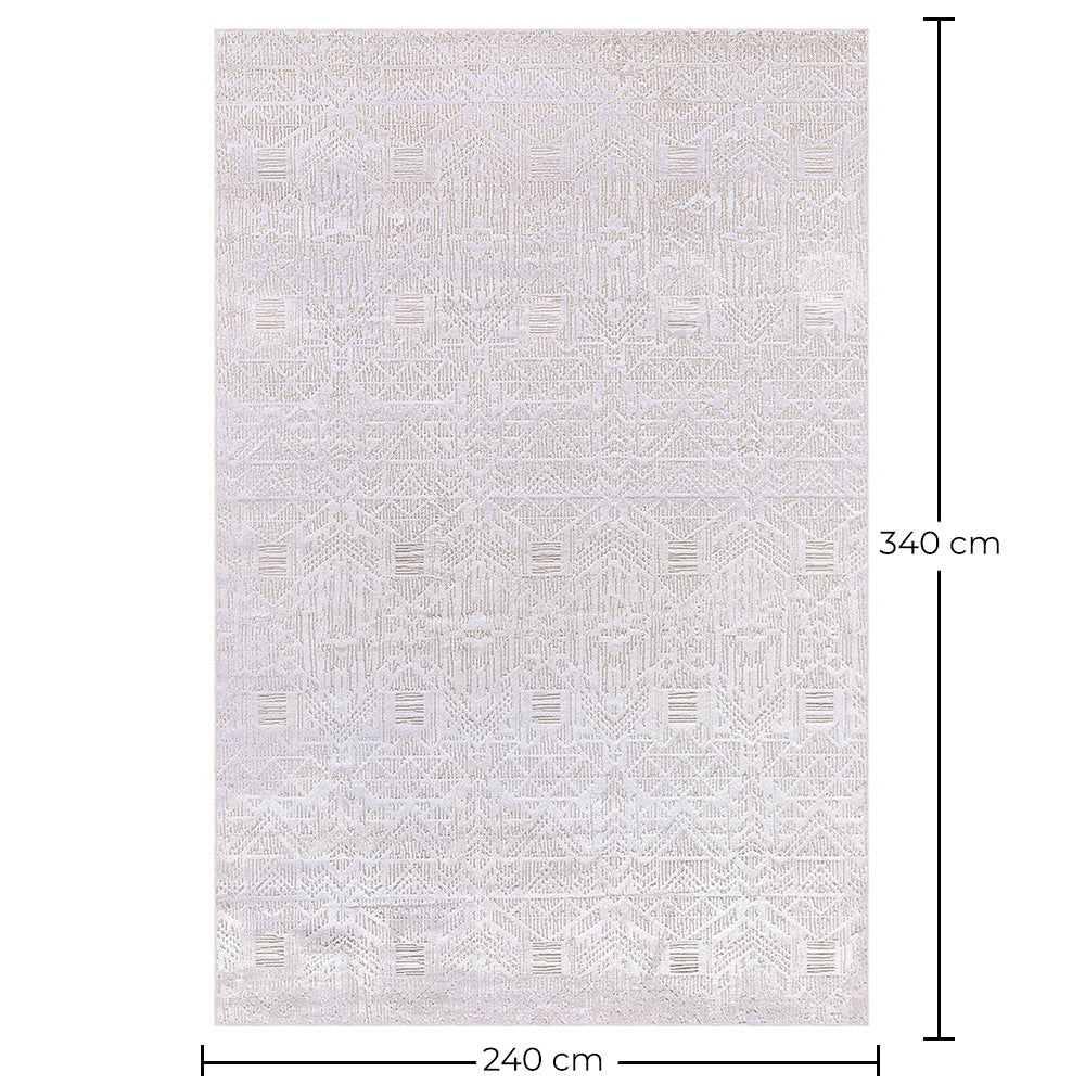 Teppe stort moderne design - beige (240 x 340 cm) - Pomona – for stue og soverom – RugRoyal