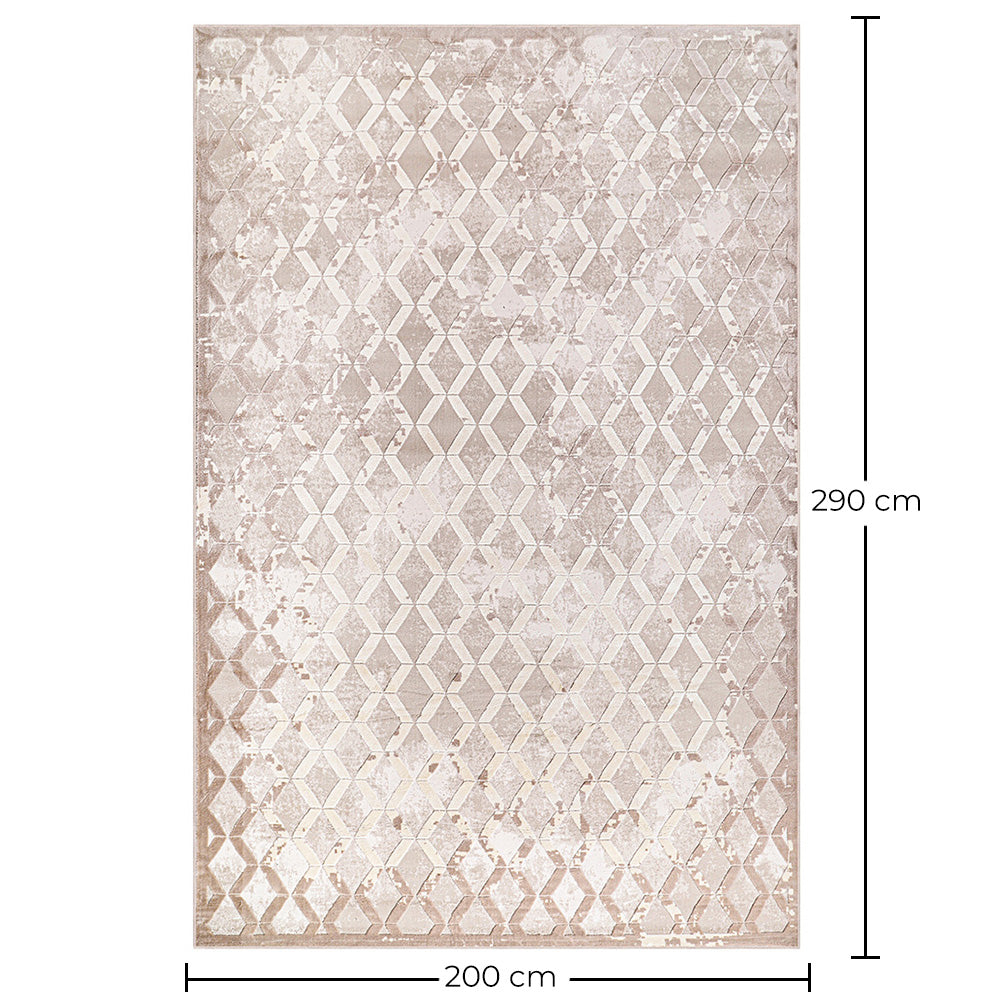 Vintage Moderner Teppich für Wohnzimmer – Beigefarbener Teppich (240 x – Rugroyal