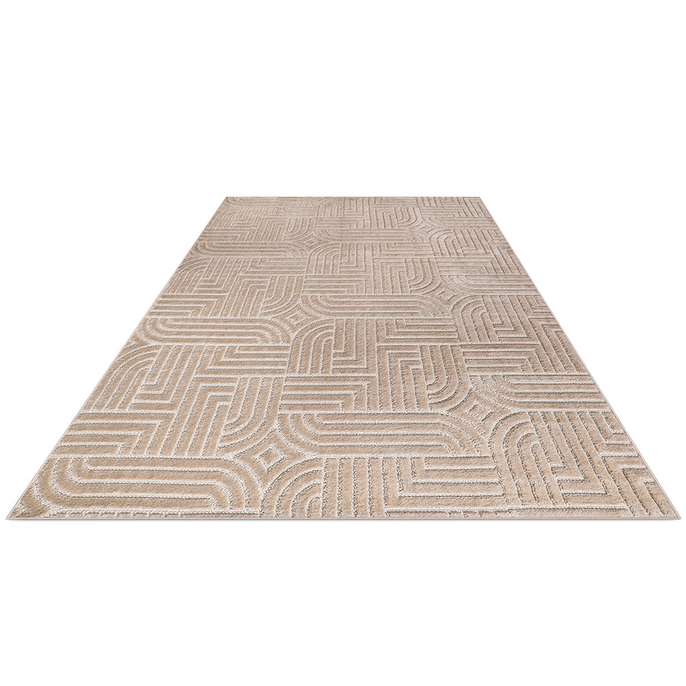 Rug Large Contemporary Modern Design - Beige (160x230 cm) - Rococo