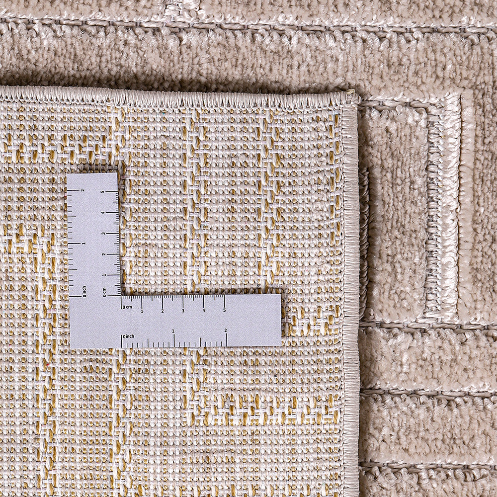 Rug Large Contemporary Modern Design - Beige (160x230 cm) - Rococo
