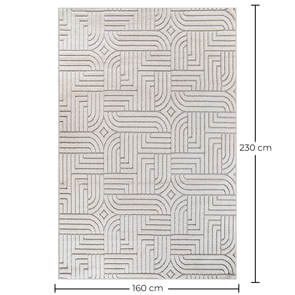 Teppe stort moderne design - beige (160 x 230 cm) - Rosella – for stue og soverom – RugRoyal