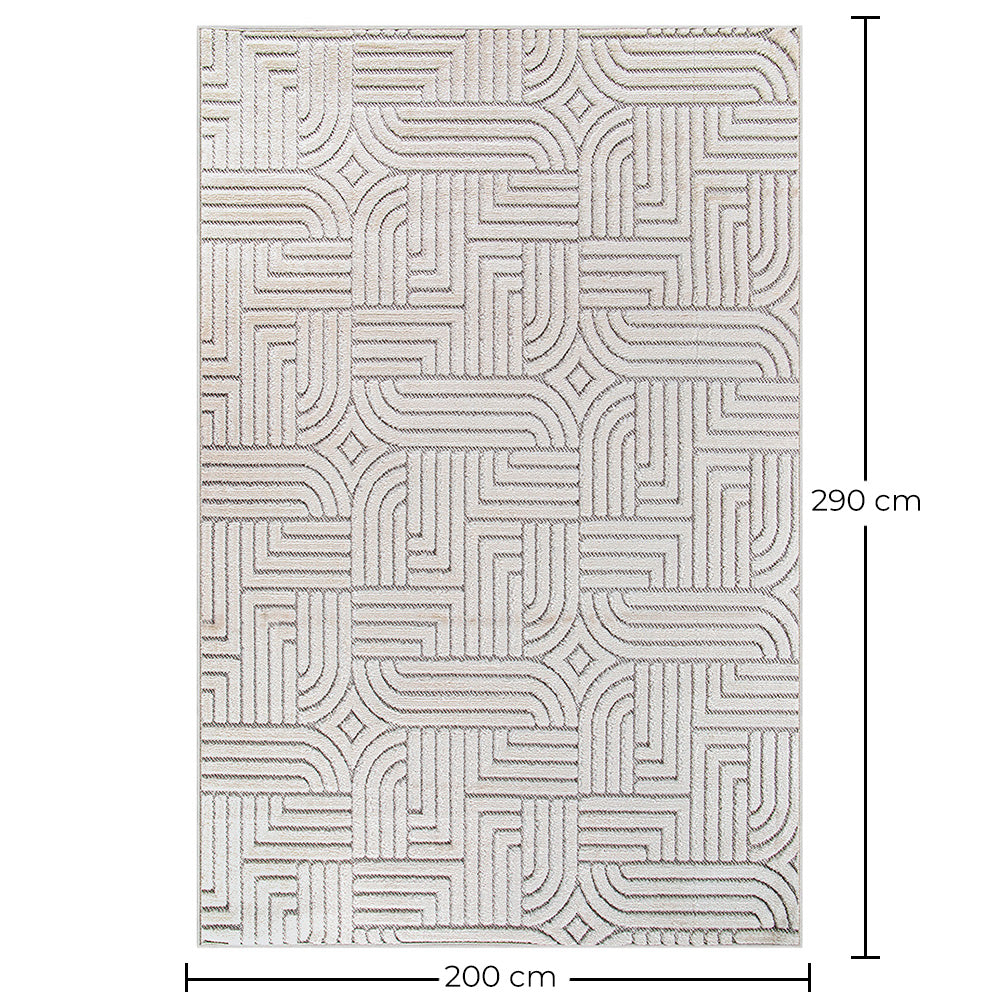 Matta Stor Samtida Modern Design - Beige (290 x 200 cm) - Rosella – för Vardagsrum och Sovrum – RugRoyal