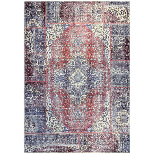 Vintage Oriental Rug for Living Room – aged-look Multicolour Carpet (290 x 200 cm) – for Living Room and Bedroom – Jakym – RugRoyal