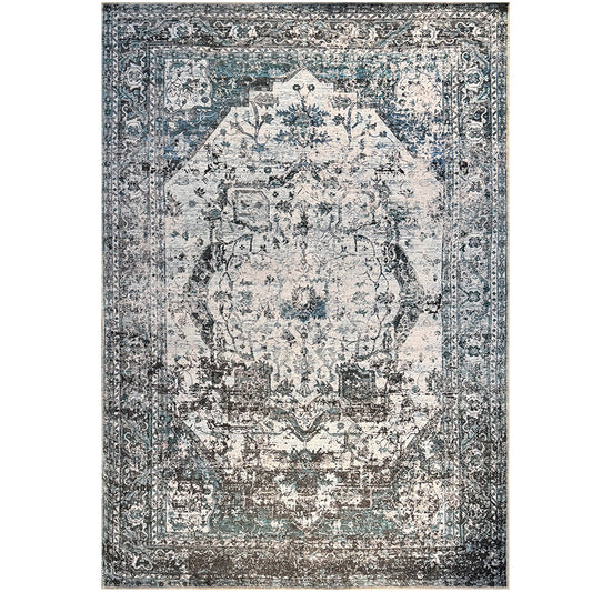 Vintage Oriental Rug for Living Room – aged-look Grey Carpet (290 x 200 cm) – for Living Room and Bedroom – Harah – RugRoyal