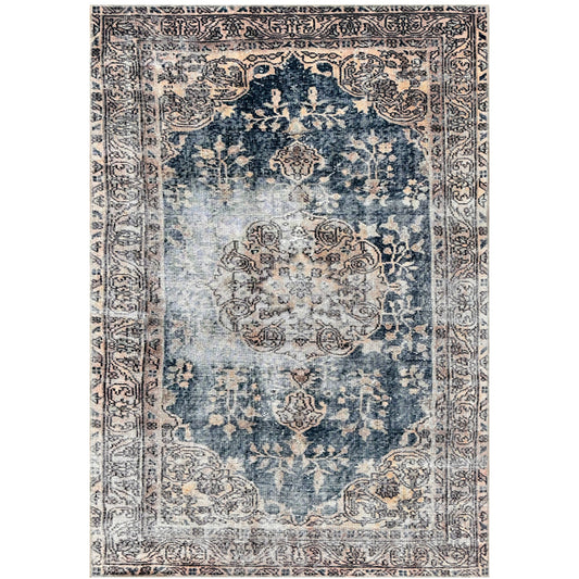 Vintage orientalsk tæppe til stuen – flerfarvet tæppe (290 x 200 cm) – vaskbart – til stue og soveværelse – Areha – RugRoyal