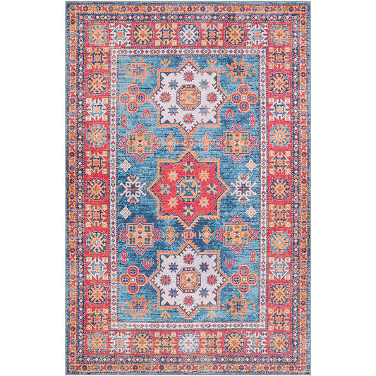 Dywan orientalny vintage do salonu – dywan wielokolorowy w stylu postarzałym (290 x 200 cm) – do salonu i sypialni – Fauna – RugRoyal