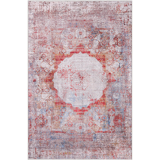 Tapete Oriental Vintage para Sala de Estar – Tapete Multicolorido com Aspeto Envelhecido (290 x 200 cm) – para Sala de Estar e Quarto – Mimosa – RugRoyal