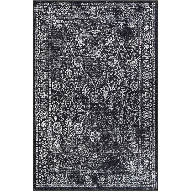 Vintage oriental Rug for Living Room – Black Carpet (290 x 200 cm) – for Living Room and Bedroom – Mistral – RugRoyal