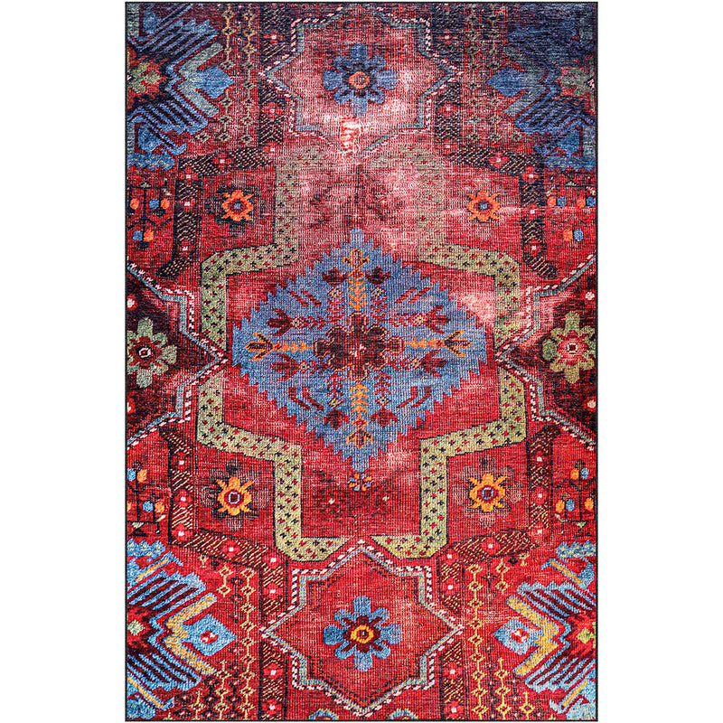 Vintage Oriental Rug for Living Room – aged-look Red Carpet (290 x 200 cm) – for Living Room and Bedroom – Meridian – RugRoyal