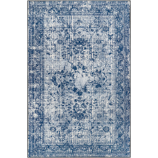 Vintage oriental Rug for Living Room – Blue Carpet (290 x 200 cm) – for Living Room and Bedroom – Mirage – RugRoyal