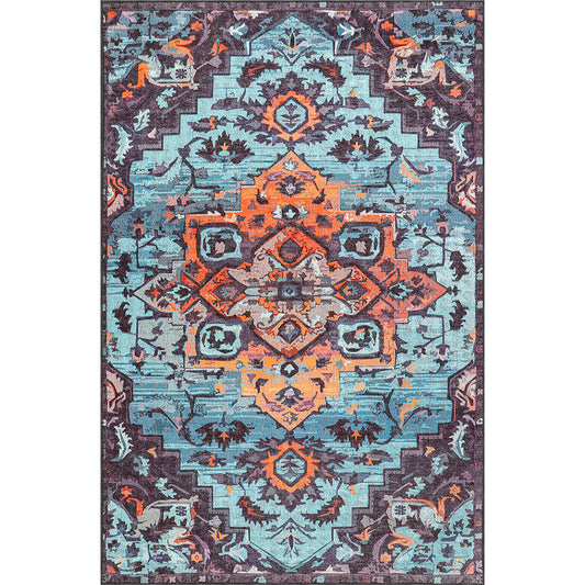 Tapete Oriental Vintage para Sala de Estar – Tapete Multicolorido com Aspeto Envelhecido (290 x 200 cm) – para Sala de Estar e Quarto – Galena – RugRoyal