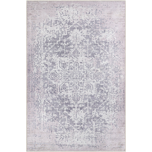 Vintage Oriental Rug for Living Room – aged-look Grey Carpet (290 x 200 cm) – for Living Room and Bedroom – Delphi – RugRoyal