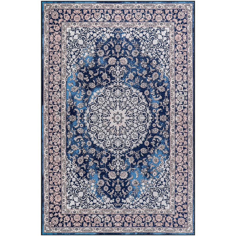 Vintage Oriental Rug for Living Room – aged-look Blue Carpet (290 x 200 cm) – for Living Room and Bedroom – Jan – RugRoyal