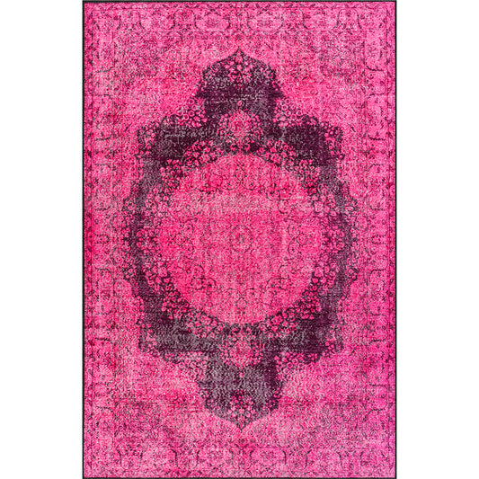 Vintage Oriental Rug for Living Room – aged-look Pink Carpet (290 x 200 cm) – for Living Room and Bedroom – Marisol – RugRoyal