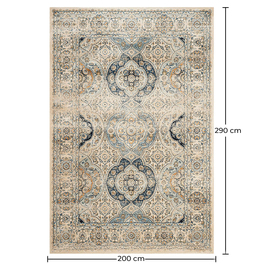 Vintage orientalsk teppe til stue – brunt teppe med aldringseffekt (290 x 200 cm) – til stue og soverom – Camil – RugRoyal