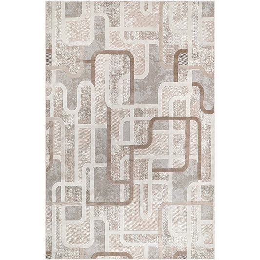 Vloerkleed Large Contemporary Modern Design - Beige (290 x 200 cm) - Ornate – voor Woonkamer en Slaapkamer – RugRoyal