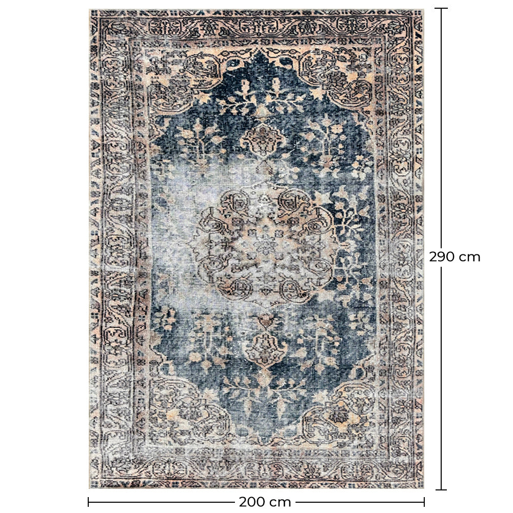 Vintage orientalsk teppe for stue – Flerfarget teppe (290 x 200 cm) – Vaskbart – for stue og soverom – Areha – RugRoyal
