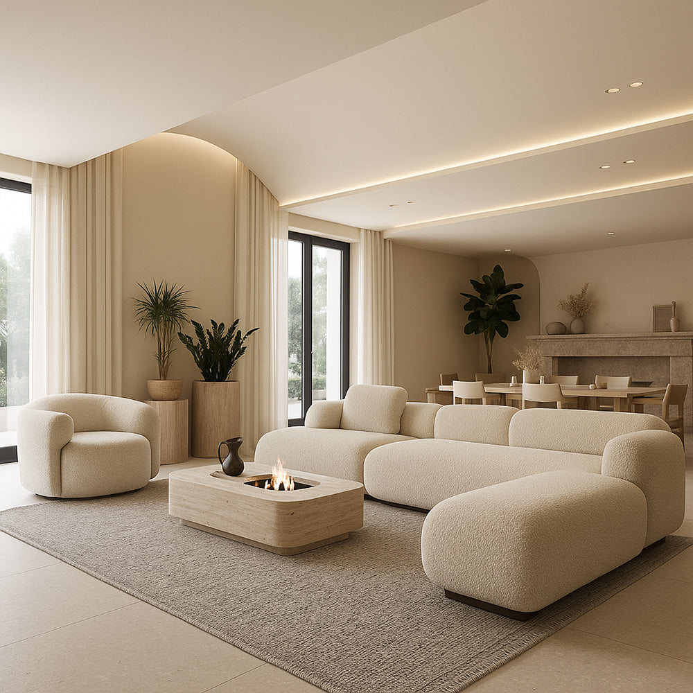 Large Contemporary and Modern Design Rug - Beige (160x230 cm) - Ware