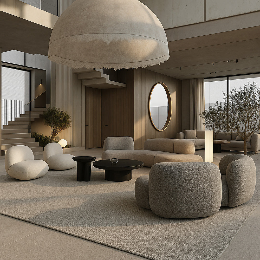 Large Contemporary and Modern Design Rug - Beige (160x230 cm) - Ina
