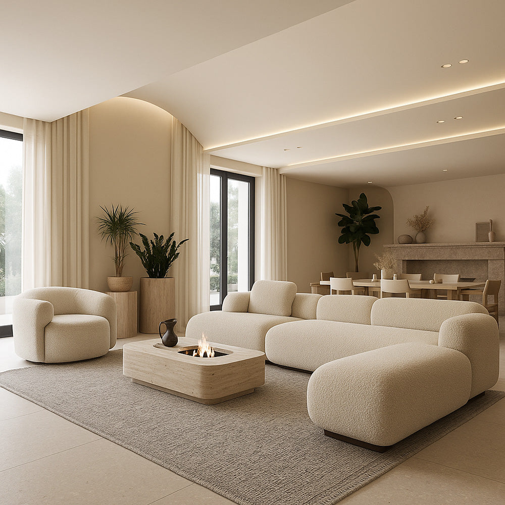 Large Contemporary and Modern Design Rug - Beige (200x290 cm) - Harbor