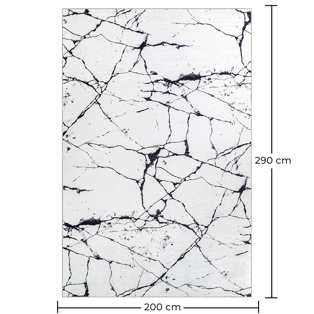 Stor teppe med moderne design marmor-effekt – (290 x 200 cm) – for stue og soverom – Calico – RugRoyal