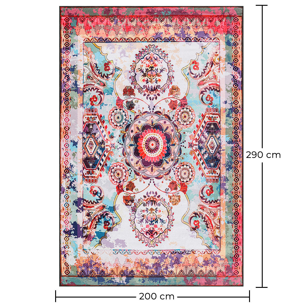 Vintage rytietiškas kilimas svetainei – daugiak spalvų kilimas (290 x 200 cm) – svetainei ir miegamajam – Sadova – RugRoyal