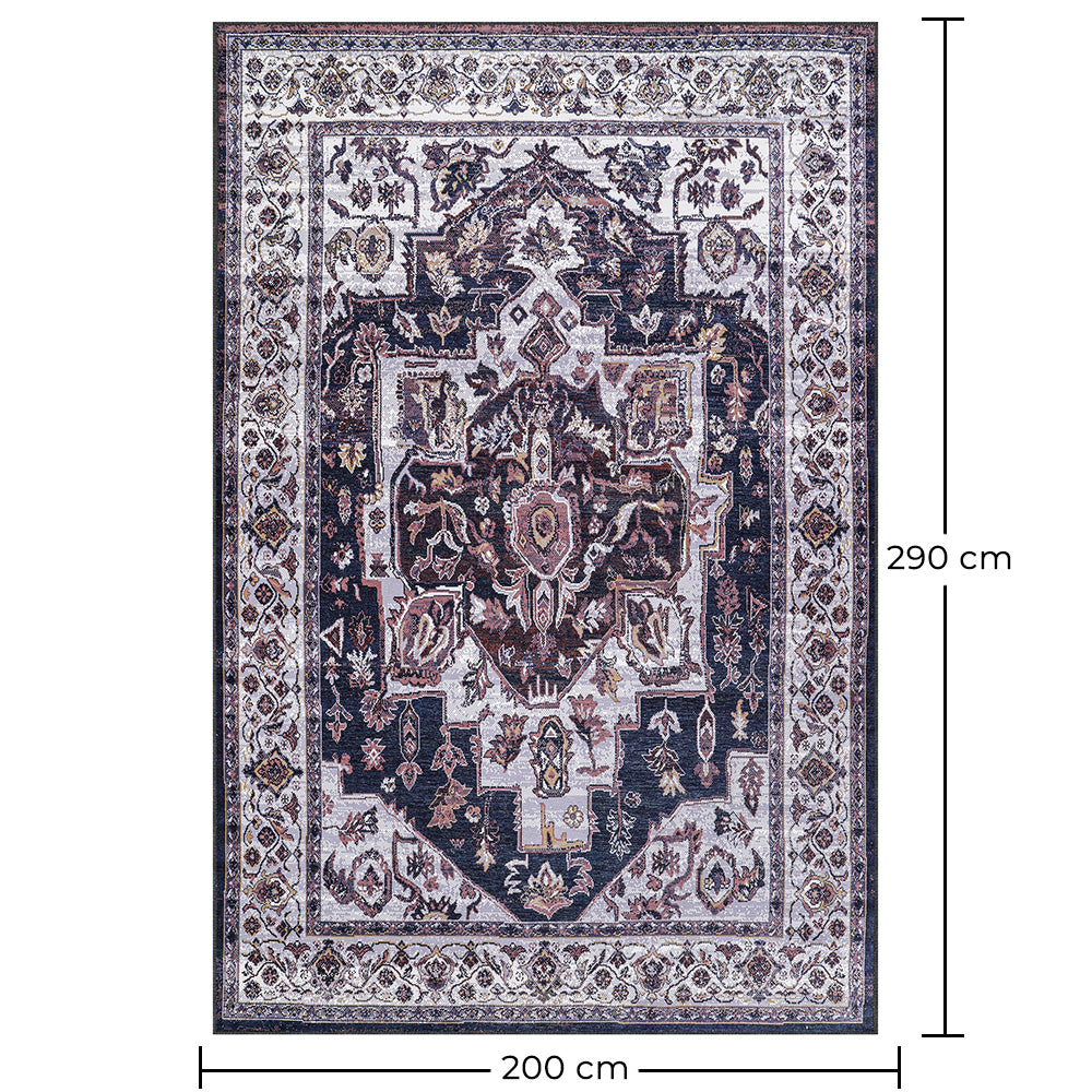 Vintage orientalsk teppe for stue – Flerfarget teppe (290 x 200 cm) – for stue og soverom – Tolek – RugRoyal