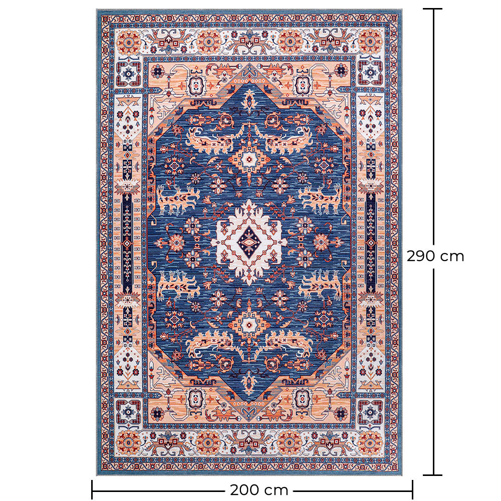 Vintage orientalsk teppe for stue – flerfarget teppe (290 x 200 cm) – for stue og soverom – Yatam – RugRoyal
