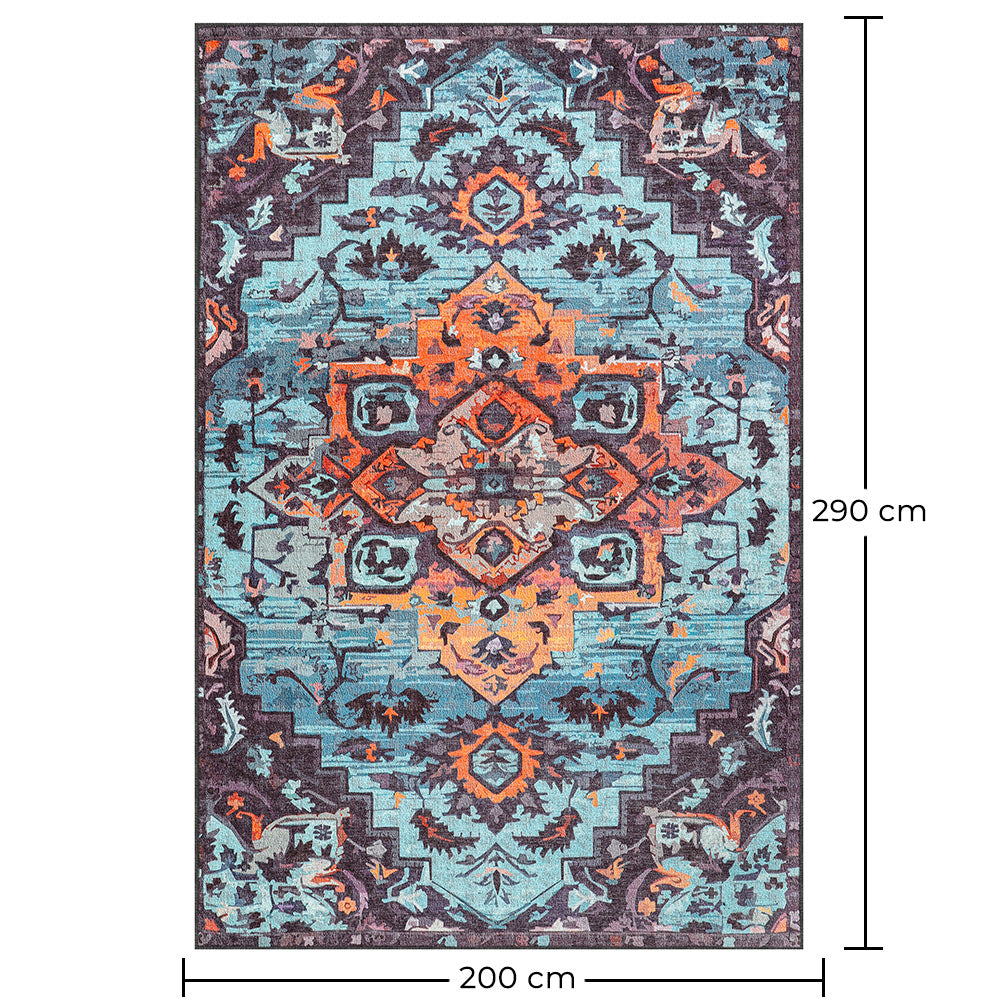 Senovinis rytietiškas kilimas svetainei – senovinio stiliaus daugiak spalvų kilimas (290 x 200 cm) – svetainei ir miegamajam – Galena – RugRoyal