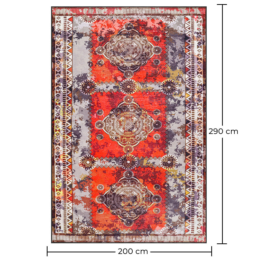 Vintažinis rytietiškas kilimas svetainei – daugiak spalvų kilimas (290 x 200 cm) – svetainei ir miegamajam – Radiance – RugRoyal