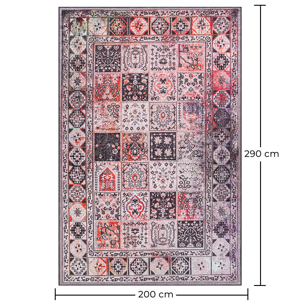 Vintage austrumu paklājs viesistabai – novecojis daudzkrāsains paklājs (290 x 200 cm) – viesistabai un guļamistabai – Marzen – RugRoyal