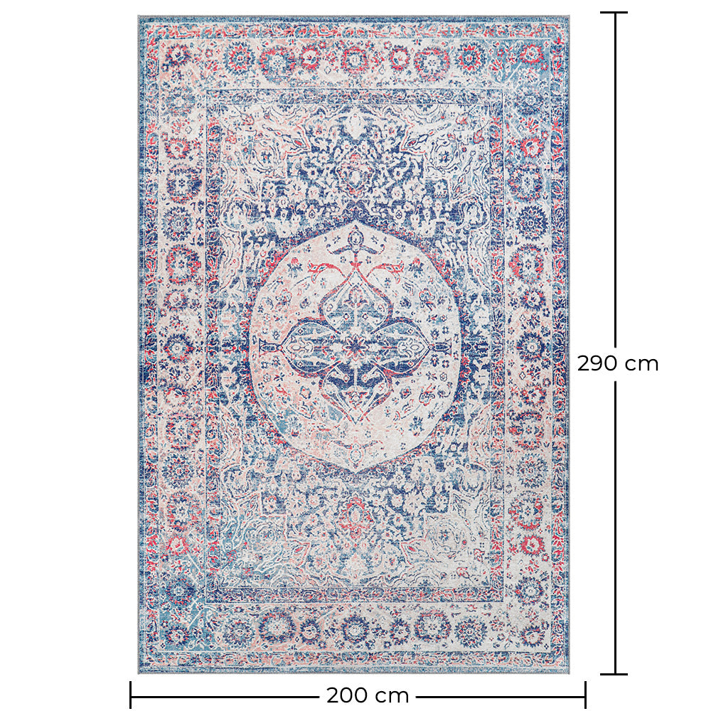 Vintage orijentalni tepih za dnevnu sobu – višebojni tepih sa efektom starosti (290 x 200 cm) – za dnevnu sobu i spavaću sobu – Mercury – RugRoyal