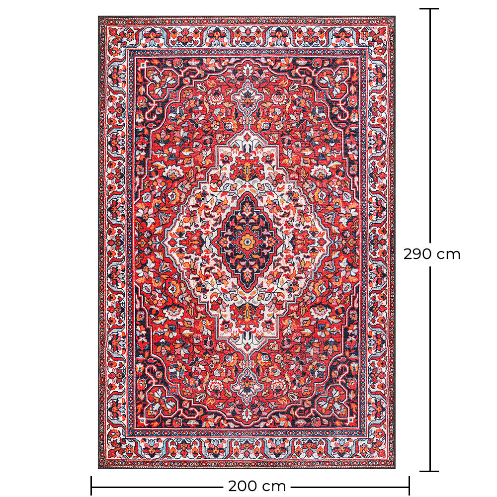 Vintage austrumu paklājs viesistabai – novecojis sarkans paklājs (290 x 200 cm) – viesistabai un guļamistabai – Clarion – RugRoyal