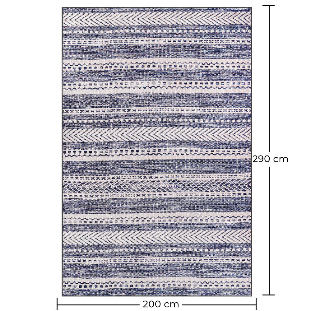 Vintage austrumu paklājs viesistabai – novecojis daudzkrāsains paklājs (290 x 200 cm) – viesistabai un guļamistabai – velūrs – RugRoyal