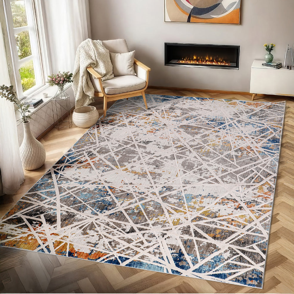 Teppich Groß Zeitgenössisches Modernes Design - Beige (290 x 200 cm)