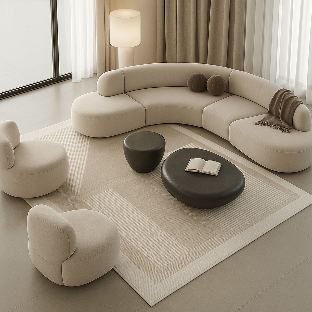 Rug Large Contemporary Modern Design - Beige (290x200 cm) - Terna