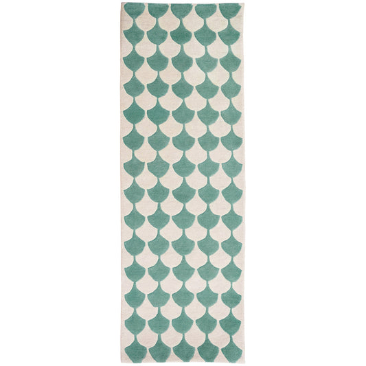 Wool Runner Rug for Hallway – Vintage Pastel Multicolour Carpet (200 cm) – Handmade – for Living Room and Bedroom – Goda – RugRoyal