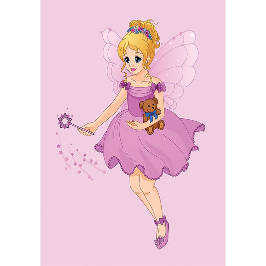 Tapete Infantil para Quarto – Tapete Fada Rosa (290 x 200 cm) – para Sala de Estar e Quarto – Oya – RugRoyal