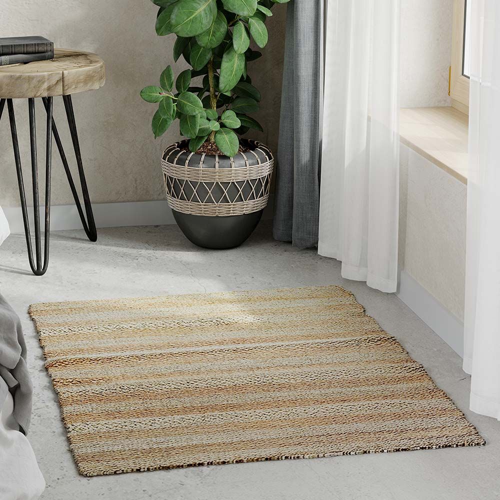 Rectangular Jute Rug - Boho Bali - 150x200 CM - Ghana