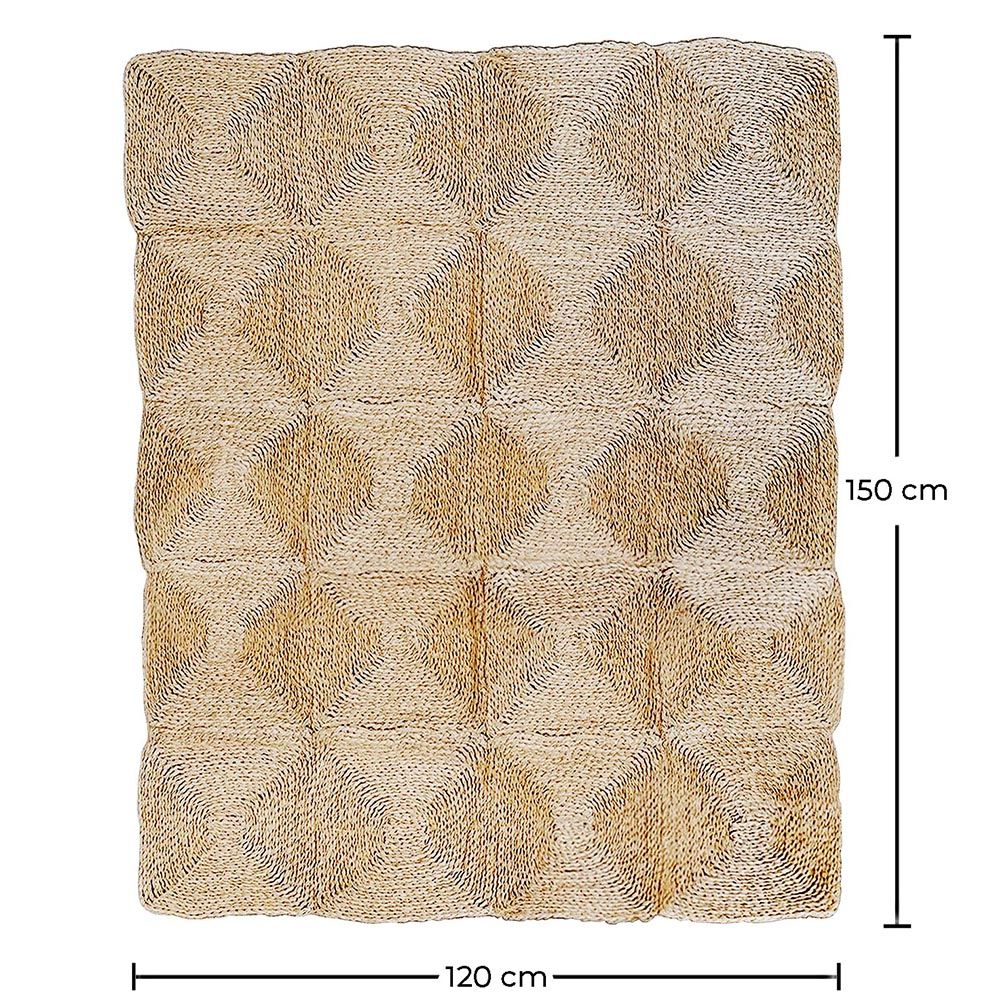 Rectangular Jute Rug - Boho Bali - 120x150 CM - Lubya
