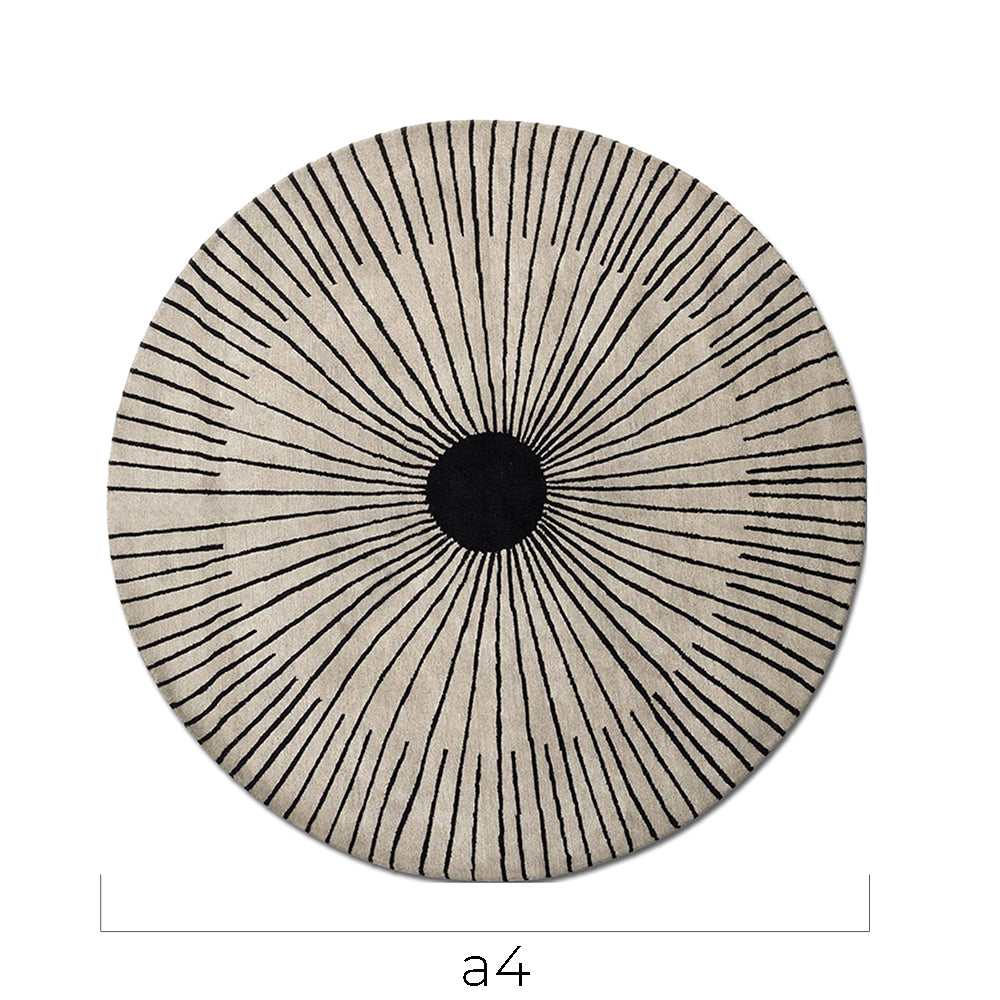 Round Design Rug - Wool - Iris
