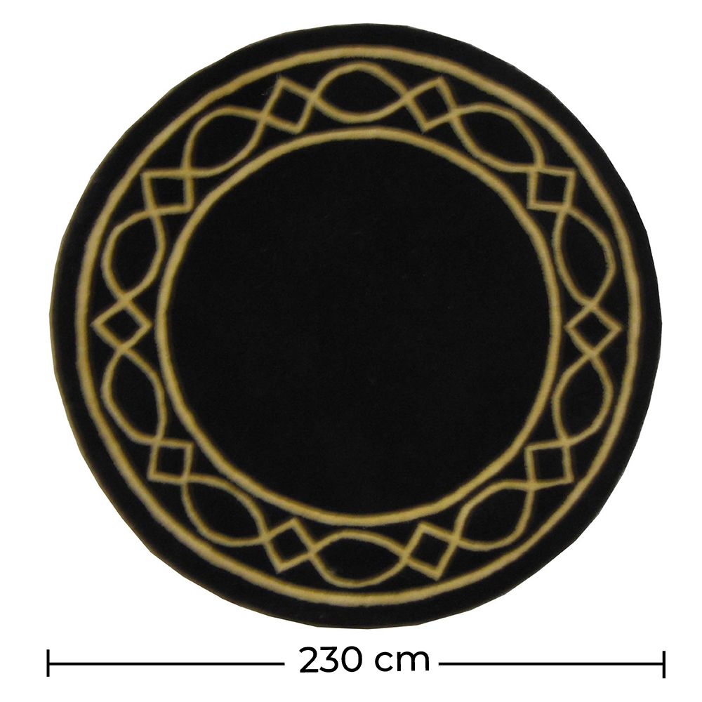 Round Design Wool Rug - Etny
